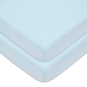 American Baby Company 2 Pack Fitted Mini Crib Sheet 24" x 38", Soft Breathable Neutral 100% Cotton J...