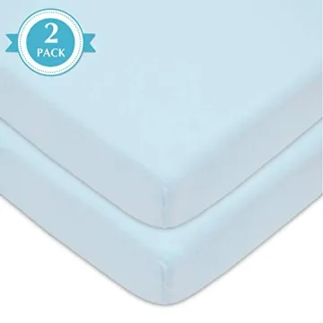 Soft Fitted Mini Crib Sheets for Pack N Play - 2 Pack