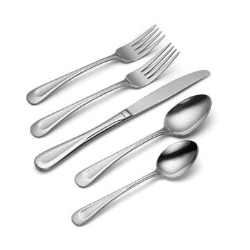 Oneida Satin Sand Dune Flatware Set, 45 Pieces for 8 People