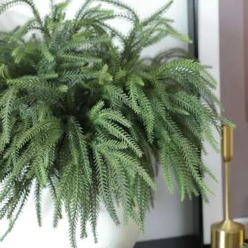 MIZII Christmas Norfolk Pine Branches 12 Pcs Faux Decor