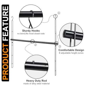 Adjustable Closet Hanging Rod for Space Saving Solutions