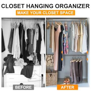 Adjustable Closet Hanging Rod for Space Saving Solutions