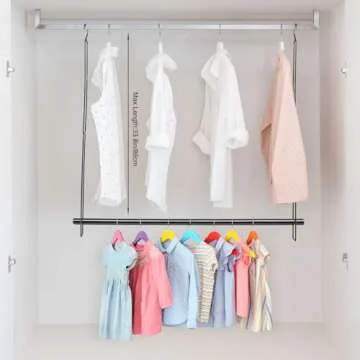 Adjustable Closet Hanging Rod for Space Saving Solutions