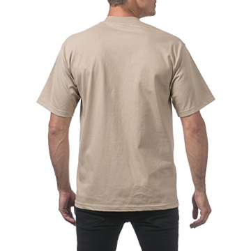 Shop Pro Club Heavyweight Cotton Crew Neck T-Shirt Khaki for Men