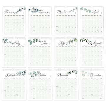AOLDHYY Aesthetic Vertical Greenery Wall Calendar - Runs from January 2022 Until July 2023 - The Perfect Monthly Calendar With Seasonal Designs for Easy Planning
