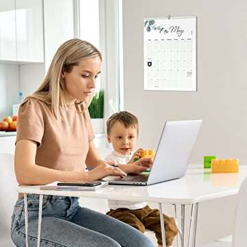 AOLDHYY Aesthetic Vertical Greenery Wall Calendar - Runs from January 2022 Until July 2023 - The Perfect Monthly Calendar With Seasonal Designs for Easy Planning