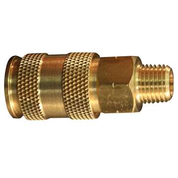 Milton Industries S-765 HI-Flo V-Style 1/4-Inch MNPT Brass Air Connectors