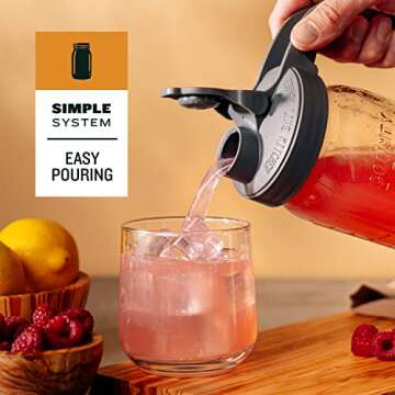 County Line Kitchen Infuser Mason Jar Pitcher - 64 oz