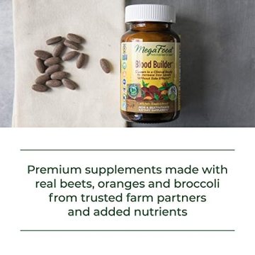 MegaFood Blood Builder Iron Supplement for Energy and Wellness 90 Tablets