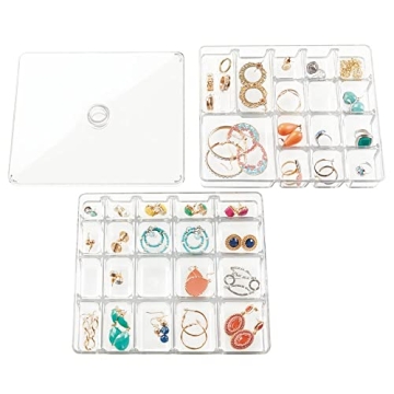 mDesign Clear Jewelry Organizer for Stylish Storage Solutions