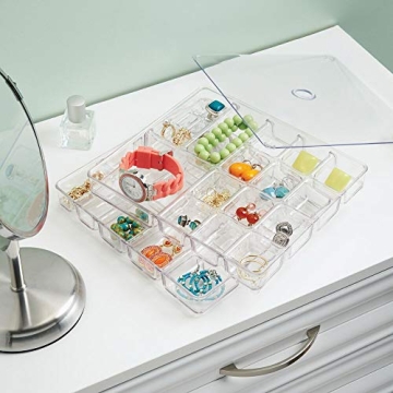 mDesign Clear Jewelry Organizer for Stylish Storage Solutions