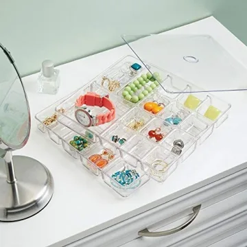 mDesign Clear Jewelry Organizer for Stylish Storage Solutions