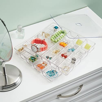 mDesign Clear Jewelry Organizer for Stylish Storage Solutions