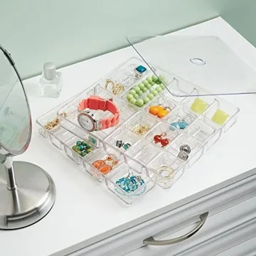 mDesign Clear Jewelry Organizer for Stylish Storage Solutions