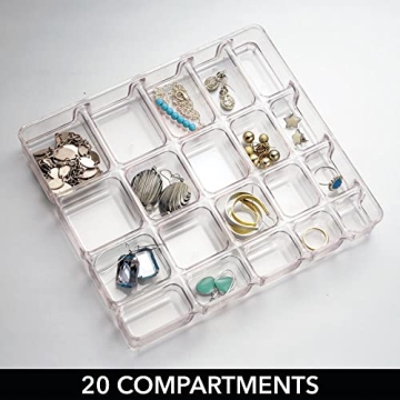 mDesign Clear Jewelry Organizer for Stylish Storage Solutions