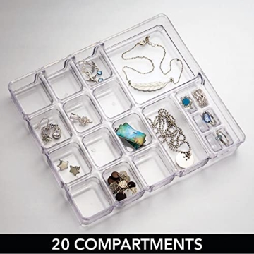 mDesign Clear Jewelry Organizer for Stylish Storage Solutions