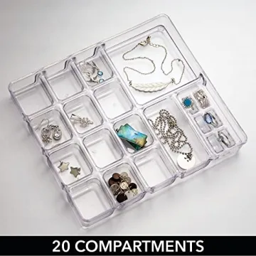 mDesign Clear Jewelry Organizer for Stylish Storage Solutions
