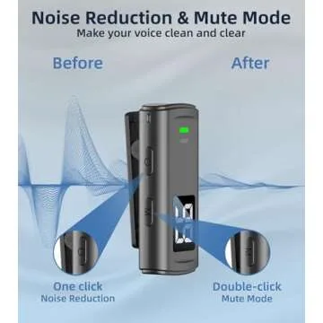 Wireless Lavalier Microphone for iPhone USB C Lav Mic for iPhone 15 16 Android Phone Microphone Video Recording TikTok Vlog Noise Canceling Clip On Microphones with Charging Case 35H Battery Life