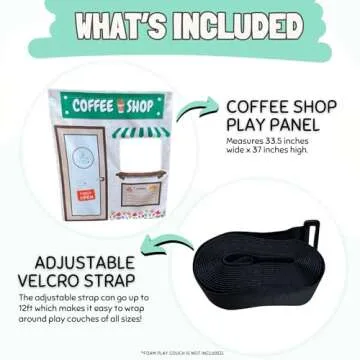 Couch Swag Play Panel for Childrens Foam Sofa Kids Couch (Coffee Shop)
