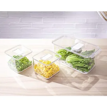 iPEGTOP Stackable Produce Saver Containers for Freshness