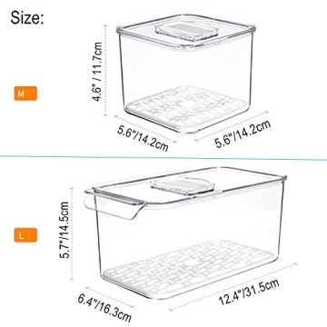 iPEGTOP Stackable Produce Saver Containers for Freshness