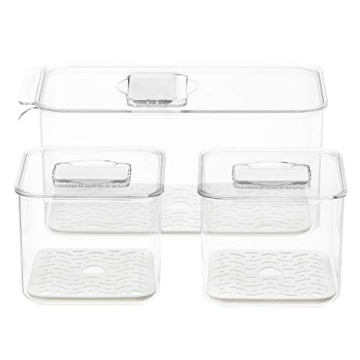 iPEGTOP Stackable Produce Saver Containers for Freshness