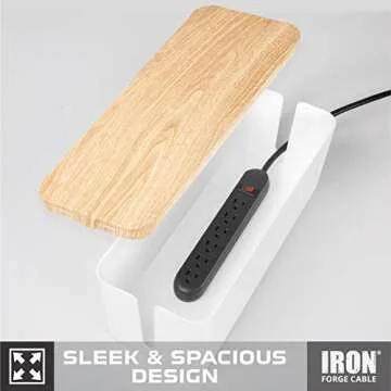 Iron Forge Cable Management Box - 2 Pack Stylish Organizer