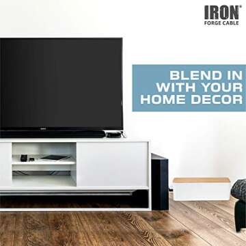 Iron Forge Cable Management Box - 2 Pack Stylish Organizer