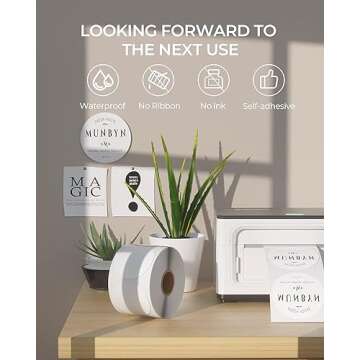 MUNBYN Thermal Labels for Logo Design & Inventory