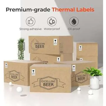 MUNBYN Thermal Labels for Logo Design & Inventory