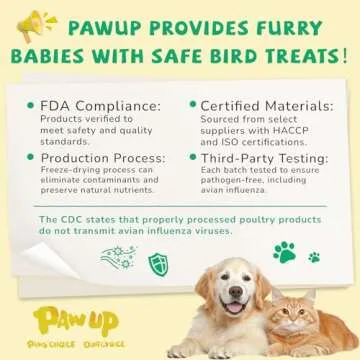 PAWUP Freeze-Dried Quail Egg Yolk Treats for Pets