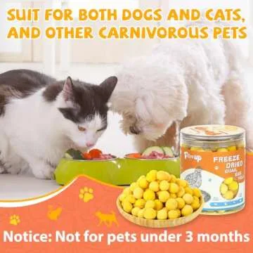PAWUP Freeze-Dried Quail Egg Yolk Treats for Pets