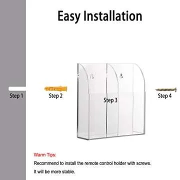 Hipiwe Acrylic Remote Control Holder for Organized Living