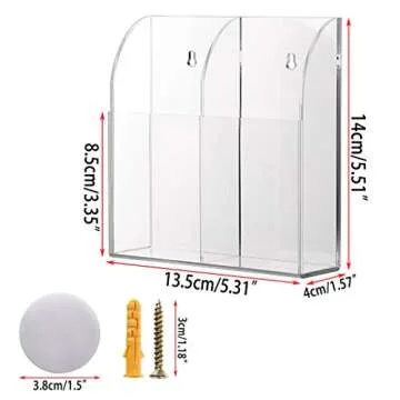 Hipiwe Acrylic Remote Control Holder for Organized Living