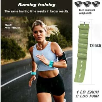 Adjustable 2 LB Ankle Wrist Weights Pair for Fitness Gains