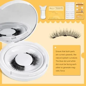 QUEWEL Magnetic Eyelashes Kit: No Glue Needed, Reusable Glam