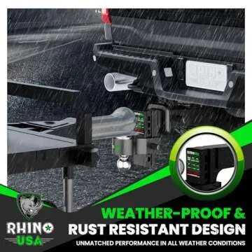 Heavy-Duty Rhino USA Adjustable Trailer Hitch for Towing