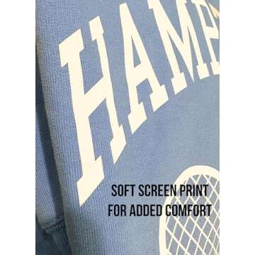 Adult Hamptons Men's Tennis Club Relaxed Sweatshirt, Vintage Lightweight Tennis Sweatshirt, Preppy Sweatshirt (Men's X-Large, Columbia Blue)