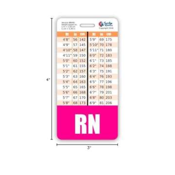 RN Nurse Badge Buddy w/Pink Border Vertical