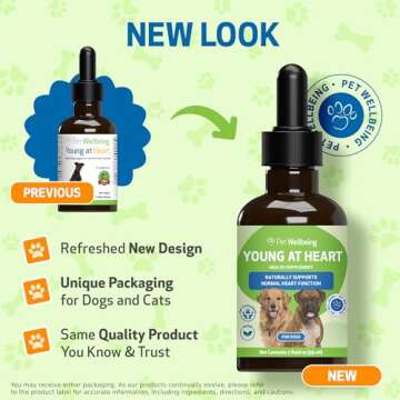 Pet Wellbeing Young at Heart for Dogs - Heart Health, Circulatory & Cardiovascular System, Hawthorn,...
