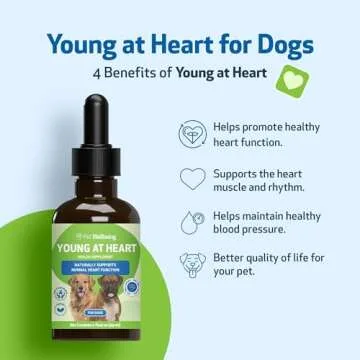 Pet Wellbeing Young at Heart for Dogs - Heart Health, Circulatory & Cardiovascular System, Hawthorn, Motherwort, Schisandra - Veterinarian-Formulated Herbal Supplement 2 fl oz (59 ml)