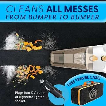 Portable 12V High Power Car Vacuum Cleaner with Accessories