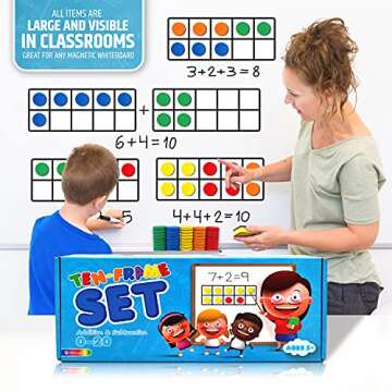 Magnetic Ten Frame Set - Engaging Math Kit for Kids