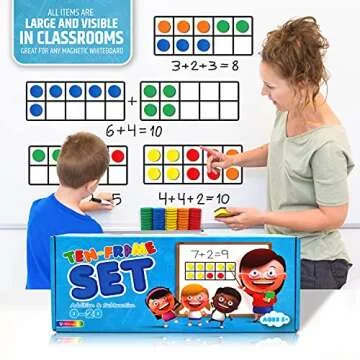 Magnetic Ten Frame Set - Engaging Math Kit for Kids