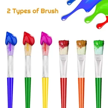 Anezus Kids Paint Brushes Set for Creative Little Artists