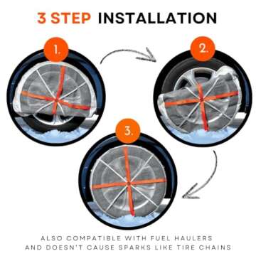 AutoSock for Commercial Vehicles and Trucks AL79, Snow Socks for Tires, Pack of 2