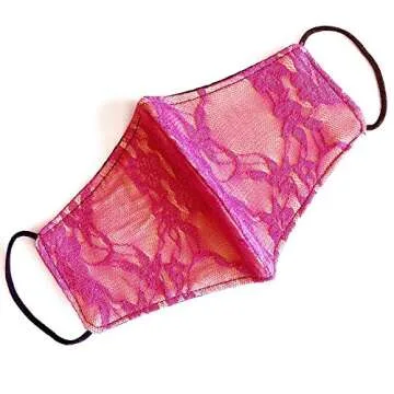 Lace Face Masks for Weddings and Parties, 3 Pack