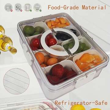 Divided Serving Tray - Perfect for Parties and Picnics