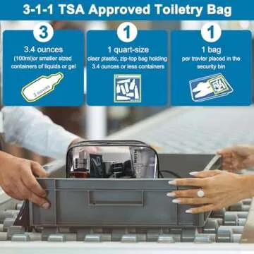 CGBE TSA Approved Toiletry Bag for Travel Essentials