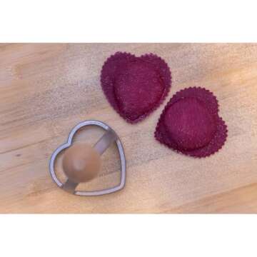 Fantes Ravioli Maker Stamp with Wooden Handle - 2.5-Inch